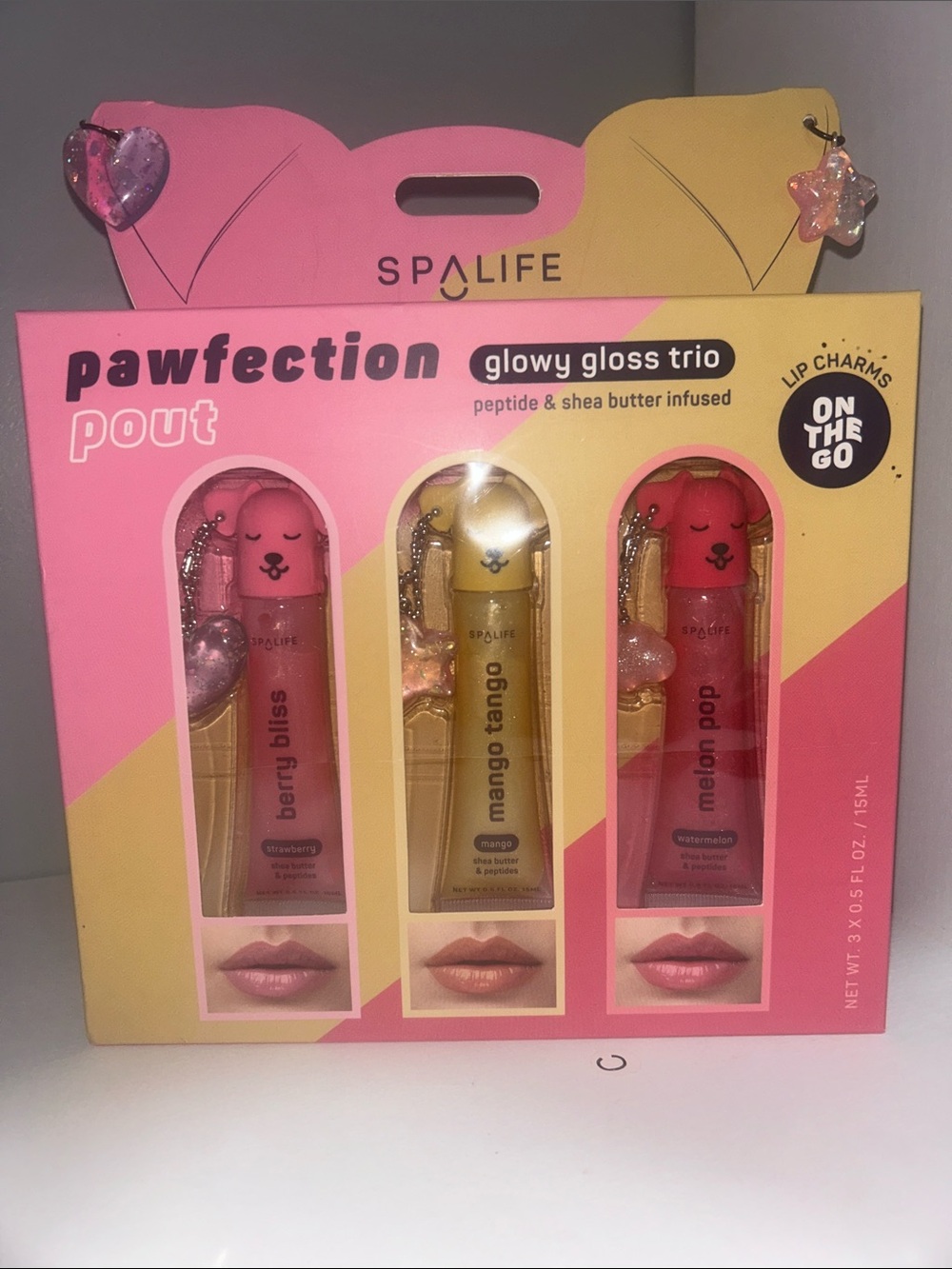 Alife Pawfection Pout Glowy Gloss Trio - Pink & Yellow & Hot Pink